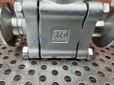 USED SVF -F. C. I. SB76666ATTR BALL VALVE 1500 PSI W/ 1" SANITARY FITTING