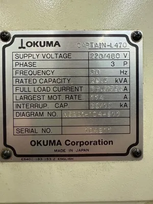 2003 OKUMA CAPTAIN L470 CNC Lathes (Turning Centers) | Machinery Resources International (6)