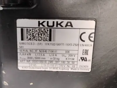 KUKA 1FK7103-5AY71-1SY3-ZS81 Motors/Gearboxes | ESS Industrial Equipment Sales (6)