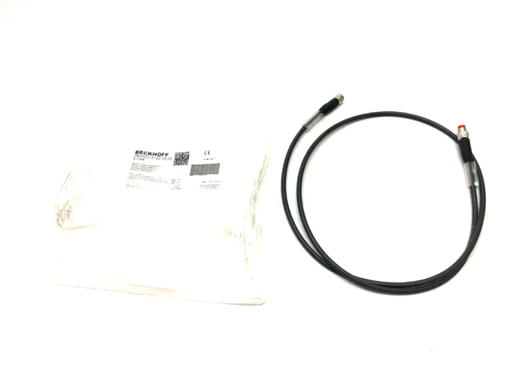 Used BECKHOFF DOUBLE ENDED POWER CABLE 1M M8 4-PIN Cable & Wire | Maverick Industrial Sales #1111441