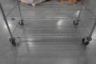 Wire 3 Shelf Warehouse Cart