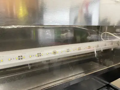 Used Perlick Used 36" Perlick LMDS2-36L 2 Tier White Led Lighted Liquor Bottle Display 120V - 2 Bar Equipment Illinois US | Falcon Restaurant Supply #1375678