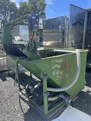 Hopper, 50 CF, C/st, Inclined Belt Discharge, Prewash Tank, #C736561