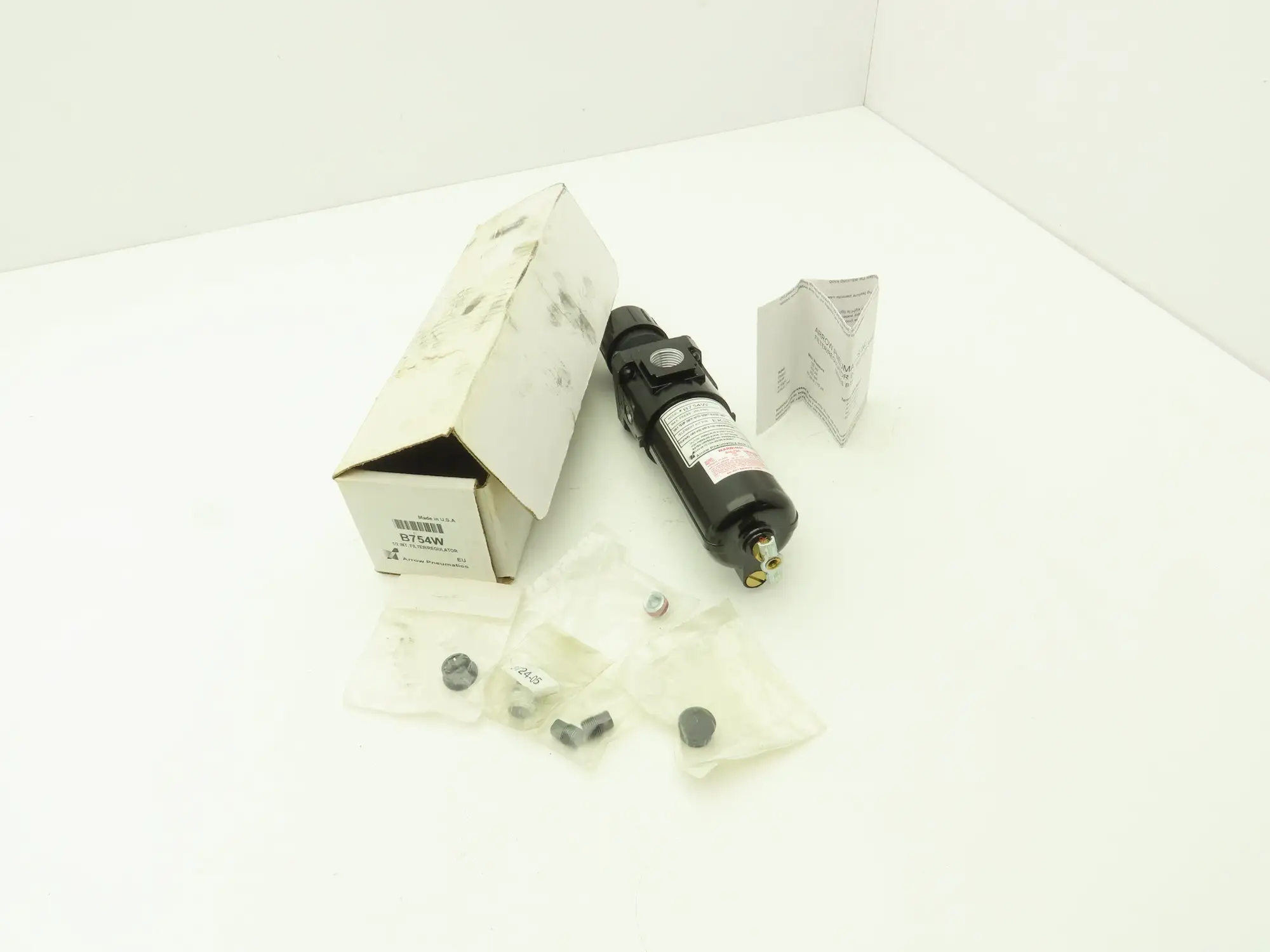 Arrow Pneumatics B754W Pneumatic Air Filter-Regulator 250PSI 1/2"NPT 40 Micron