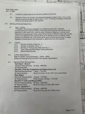 USED 2006 BW PAPERSYSTEMS / MARQUIP SHEETPRO