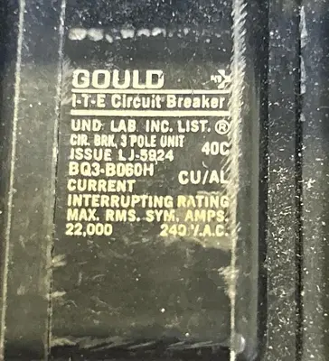 Used GOULD BQ3-B060H Miscellaneous Equipment (Electrical & Power) Ohio US | Surplus Asset Holdings #1240581