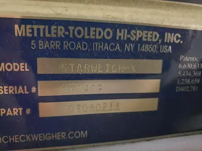 Used METTLER TOLEDO _UNKNOWN_ Checkweighers - Belt Michigan US | ND Industrial Surplus #1226891