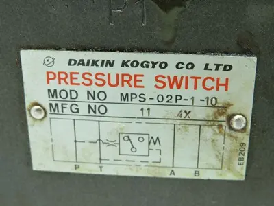 Daikin Kogyo MG-02P-03-30-T-08  Reducing Valve Pressure Switch MPS-02P-1-10