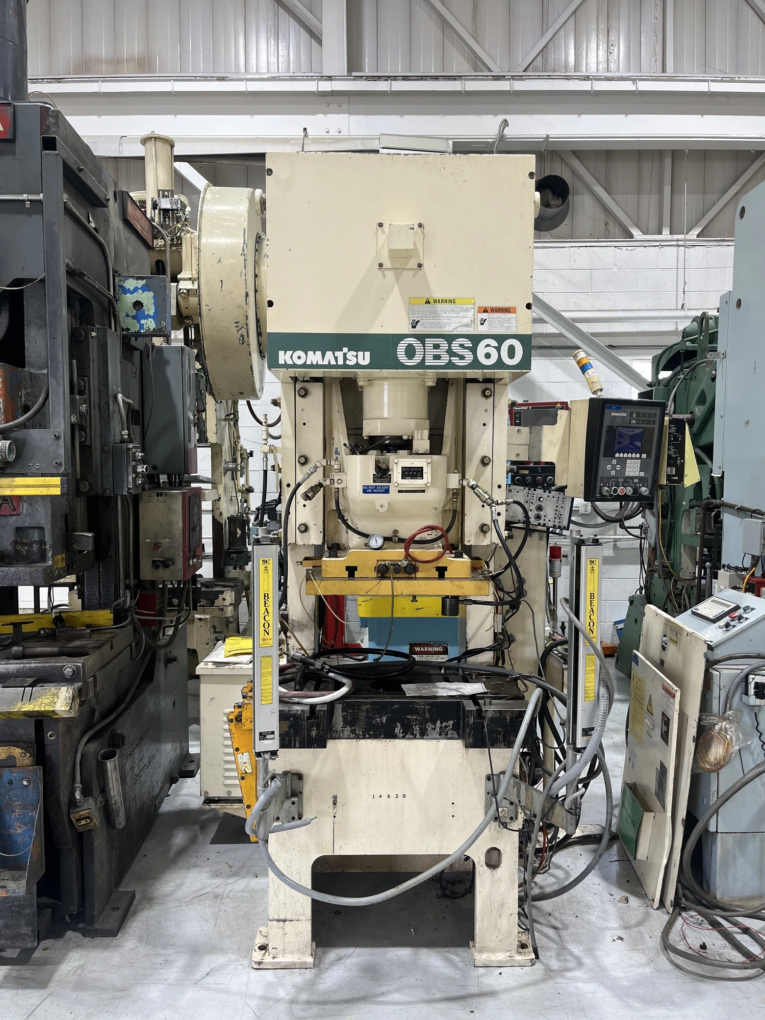 66 US Ton Komatsu OBS Mechanical Press, 35.4" x 21.7" bed, 4.72" stroke