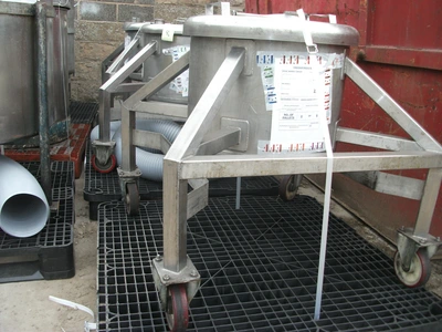 110 L S/S Open Top Trolley Tank