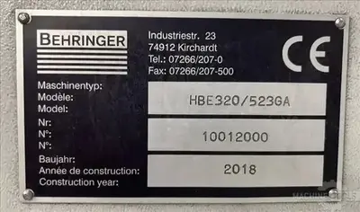 USED 2018 BEHRINGER HBE 320-523GA