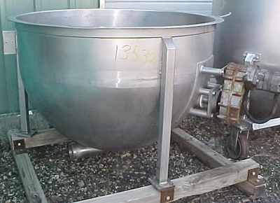 USED PADDLE AGITATED KETTLE 200 GALLON KETTLE