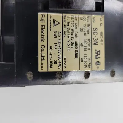 USED FUJI FUGI ELECTRIC SC-3N MAGNETIC CONTACTOR