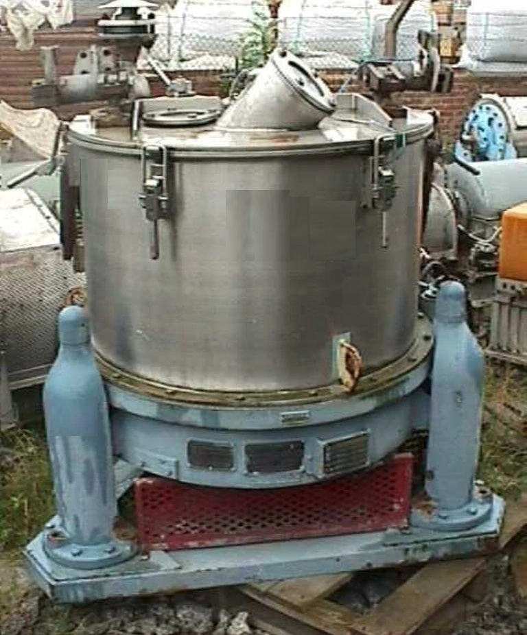 Heine 850/400 perforate basket centrifuge, 316SS.