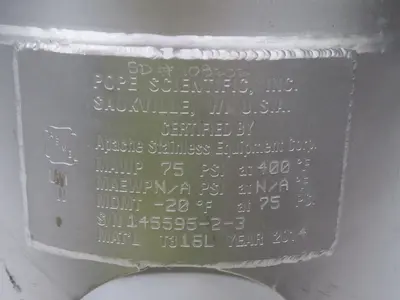 Used POPE SCIENTIFIC 3-GALLON T-316L Stainless Steel Tanks Texas US | Aucto #1453380
