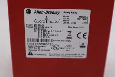 Allen-Bradley 440R-P23071 Safety Relay MSR22LM 24VDC NEW STOCK H269A