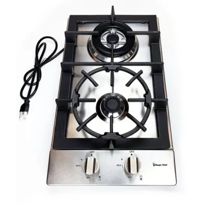 Magic Chef 12 IN. GAS COOKTOP IN STAINLESS STEEL WITH 2 BURNERS INCLUDING TRIPLE RING BURNER