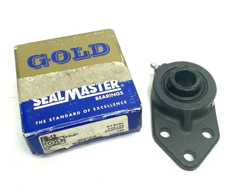New | in-Stock SealMaster Three-Bolt Bearing Unit Set-Screw, Gold-Line, 3/4" Bearings Michigan US | Maverick Industrial Sales #1400778