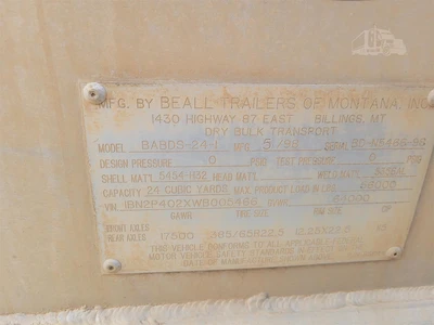 Used 1998 BEALL _UNKNOWN_ Dump Trailers Colorado US | ABN Services #1339205