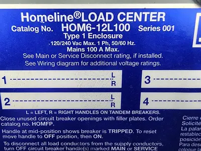 USED SQUARE D HOM6-12L00