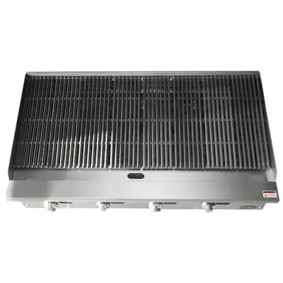 New | in-Stock Atosa New Atosa ATCB-48 HD 48" Countertop Gas Char-rock Broiler with Total 140,000 BTU Broilers Illinois US | Falcon Restaurant Supply #1375258