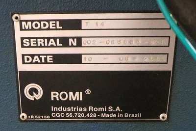14"x40"cc ROMI Engine Lathe