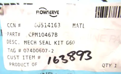 NEW FLOWSERVE CPM10467B MECHANICAL SEAL KIT