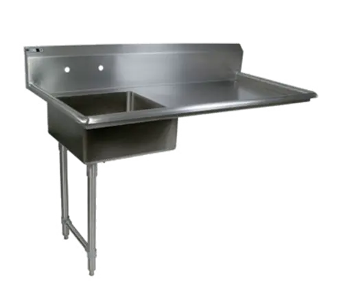 John Boos JDTS-20-60UCL 60" Undercounter Soiled Dishtable w/ 16 ga Stainless Legs, L to R