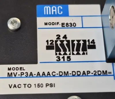 Mac Valves MV-P2A-AADB-DM-DDAP-2DM / MVP2AAADBDMDDAP2DM (BIN351)