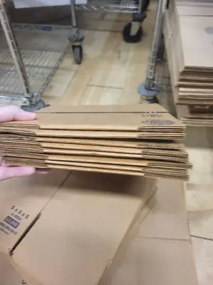 Assorted ULINE Corrugated Cardboard Boxes in 4 Sizes