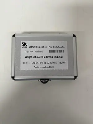 NEW OHAUS 80850110 WEIGH SET, ASTM6,500MG-1MG,CYL W/ TROEMNER 1G SS ECON 61013S