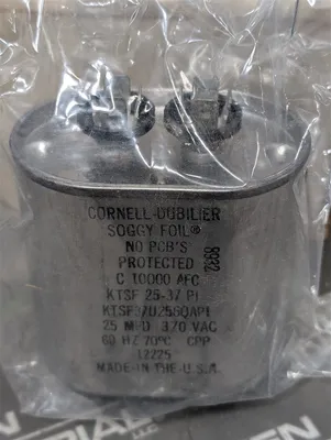 Cornell-Dubilier KTSF37U256QAPI Soggy Foil Capacitor 25 MFD 370VAC New NIB