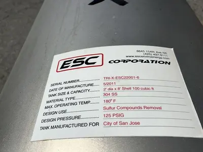 Tank, 190 Gallon, S/st, 55 PSI, DT/DB, Morfab #S744615