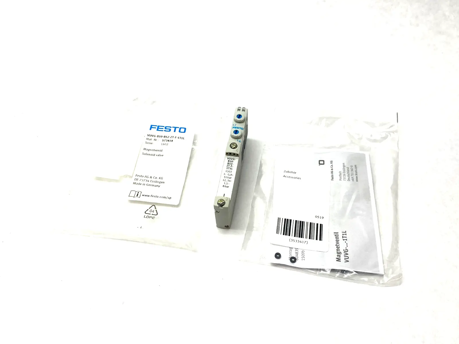 USED FESTO SOLENOID VALVE, 5/2 BISTABLE