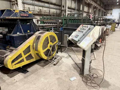 36" HI-RIB (7.2 TYPE) PANEL RAFTED ROLLFORMER LINE;  INCLUDES UNCOILER, ROLLFORMER & FLYING CUTOFF SHEAR: YOBRO #24156