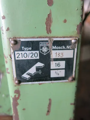 Peddinghaus 210/20 Mechanical Ironworker Heavy Capacity w/ Channel & I-Beam Dies