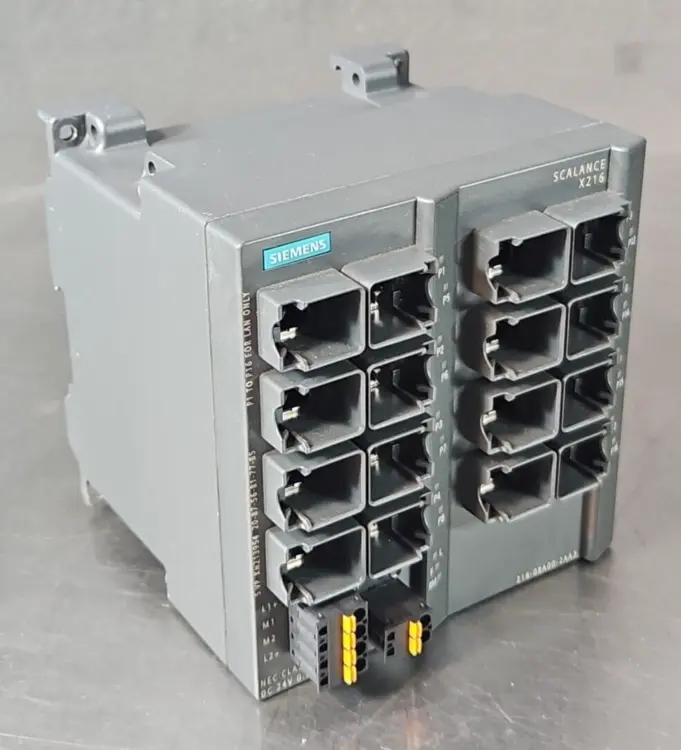 Used Siemens 6GK5216-0BA00-2AA3 SIMATIC NET ETHERNET SWITCH, (216-0BA00-2AA3) Network Switches South Carolina US | Palmetto Automation #1161358