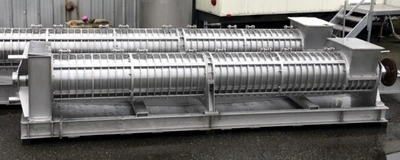 FKC HX-550 screw press for fish dewatering, 304SS.
