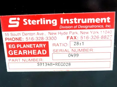 NEW STERLING INSTRUMENT S9134B-REG028 GEAR HEAD S9134BREG028