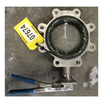 Used 6" Keystone Figure 920 316 Stainless Manual Butterfly Valve