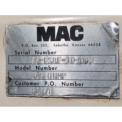 Used MAC EQUIPMENT _UNKNOWN_ Bag Dumpers - Bag Break Stations West Virginia US | JM Industrial #1566561