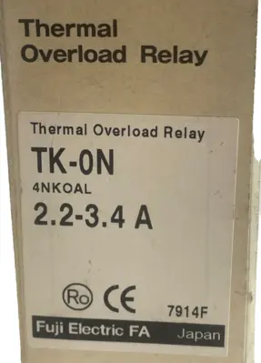 NEW FUJI ELECTRIC TK-0N OVERLOAD RELAY 2.2-3.4 A 4NK0AL TK0N