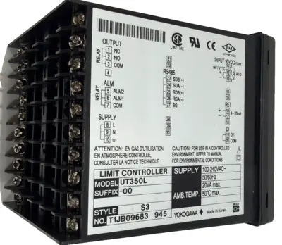 NEW YOKOGAWA UT350L-00 LIMIT CONTROLLER 100-240VAC 50/60HZ UT350L00