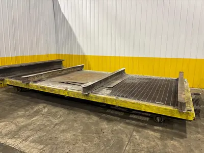 10' X 20' HEAVY DUTY STEEL TRANSFER PULL CART / RAIL CAR: YOBRO #24623