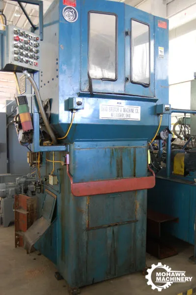 10 TON OHIO BROACH & MACHINE “VSHD-1048PB” VERTICAL HYDRAULIC BROACH w/48” STROKE - 50 HP VICKERS HYDRAULIC UNIT