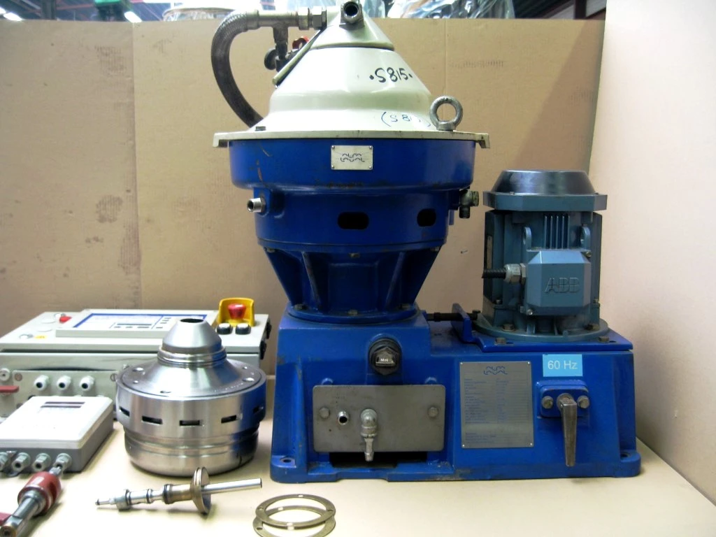 Alfa-Laval S-815 fuel/lube oil purifier, 316SS.