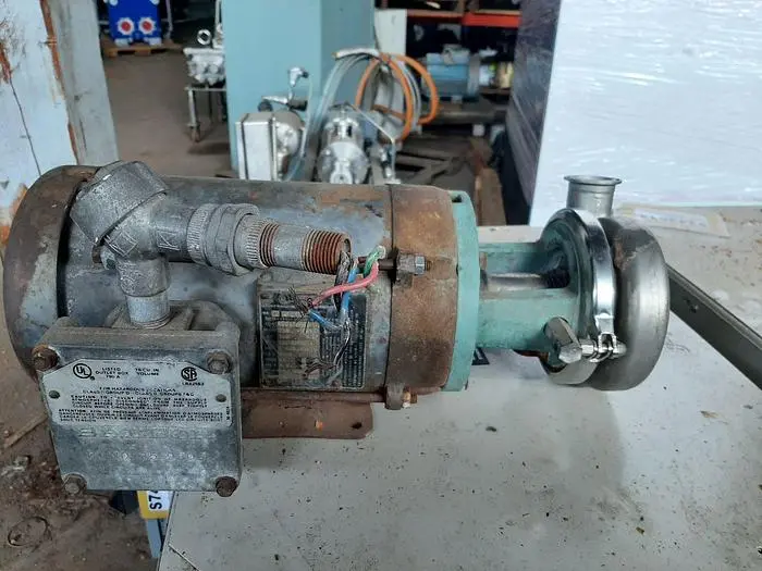 Pump, Centrif., 0.75 HP, S/st, 1.5" X 1.5", Sanitary #S738072