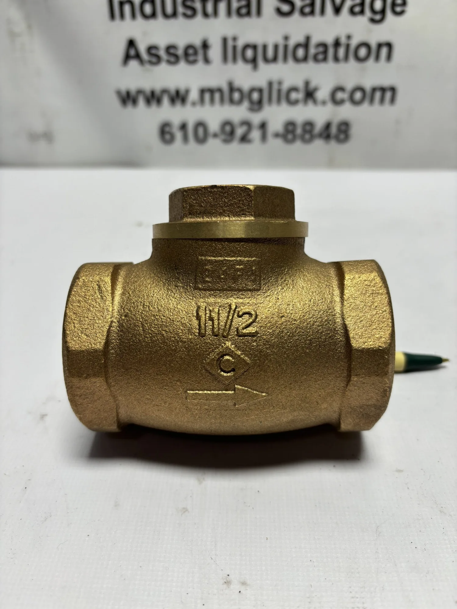 C 1 1/2” Bronze Swing Check Valve NPT 125 S 200 CWP