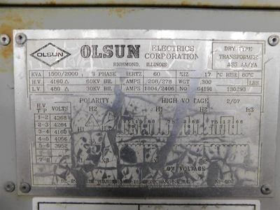 Used OLSUN NA Transformers Ohio US | Equipment Recovery Corp. #1329720