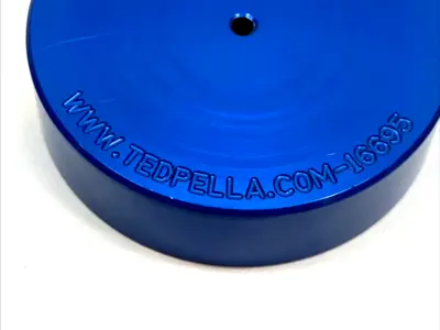 USED TED PELLA PELCO SEM PIN MOUNT SUPPORT BLOCK, SOLID ALUMINUM